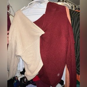 Split colored sweater